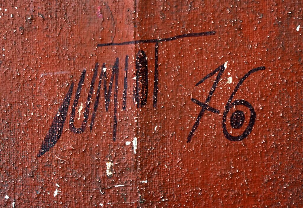 Romans-sur-Isère (26), Peinture : Sans titre, Jean-Louis Dumiot.
© Franck Trabouillet / Région Auvergne-Rhône-Alpes, IGPC, 2021